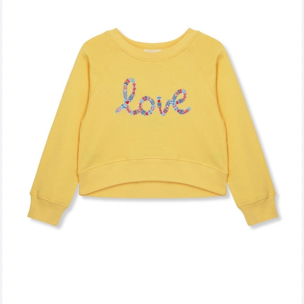 Peek Kids Love Pullover Embroidered Sweatshirt New!